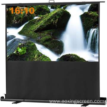 180x113cm Pull up projector screen black movie screen